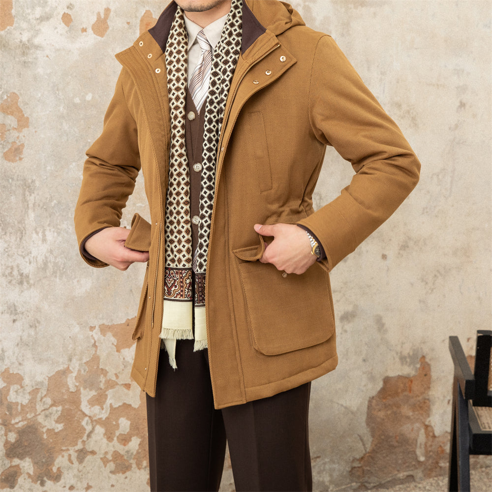 Wełniana pikowana kurtka typu car coat | Stornley
