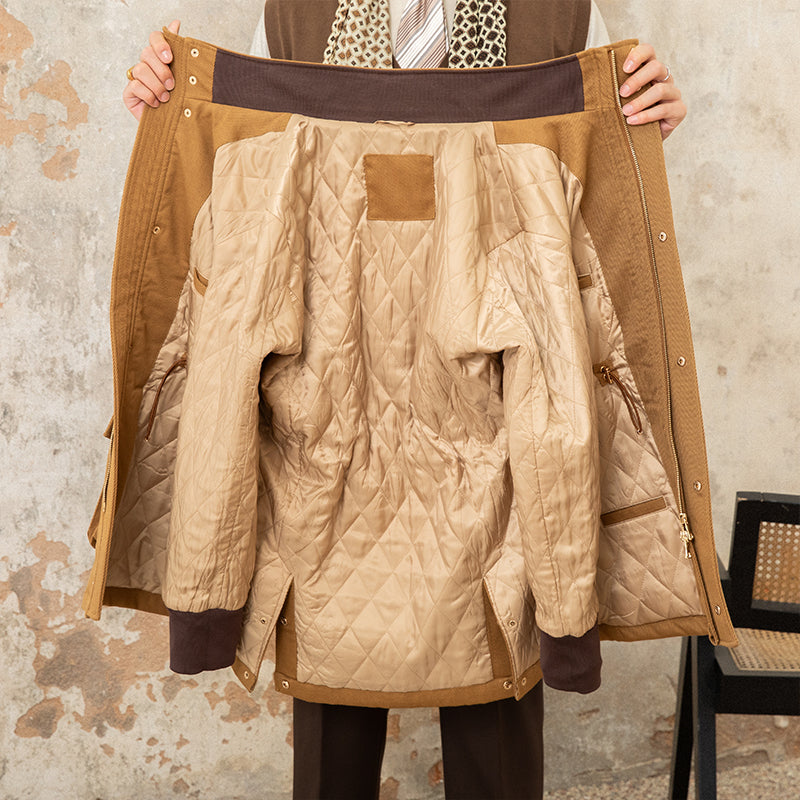 Wełniana pikowana kurtka typu car coat | Stornley
